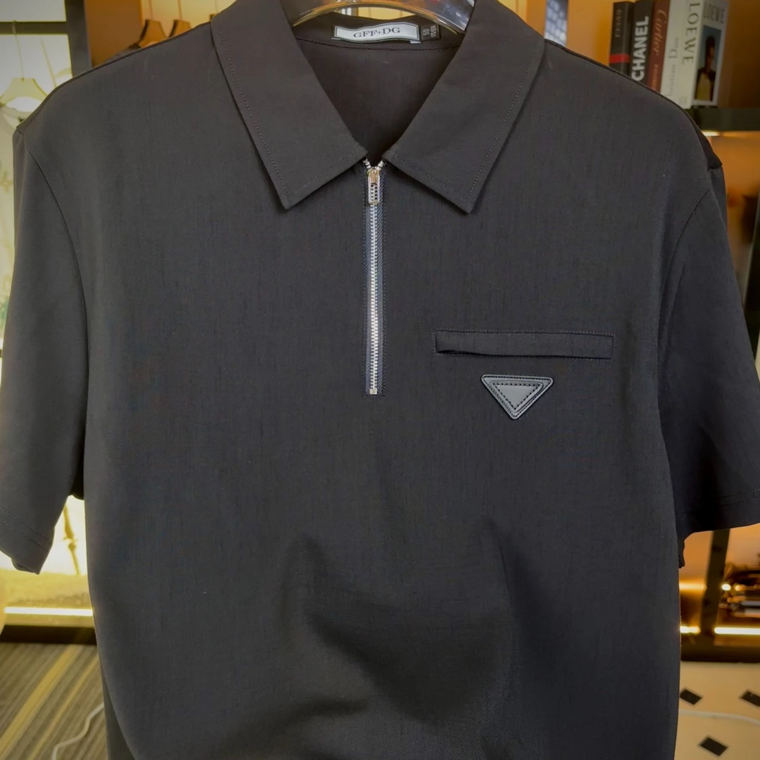 CBBL【超柔液氨棉】男女同款夏季新款商务休闲百搭亲肤翻领透气短袖