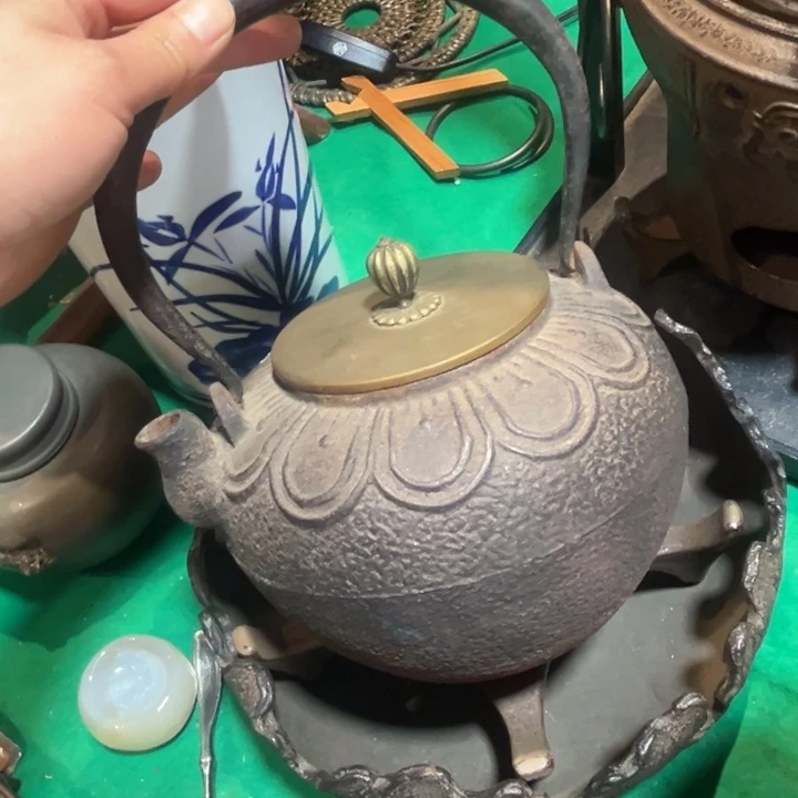 蜜安罐瓷香炉锡茶则