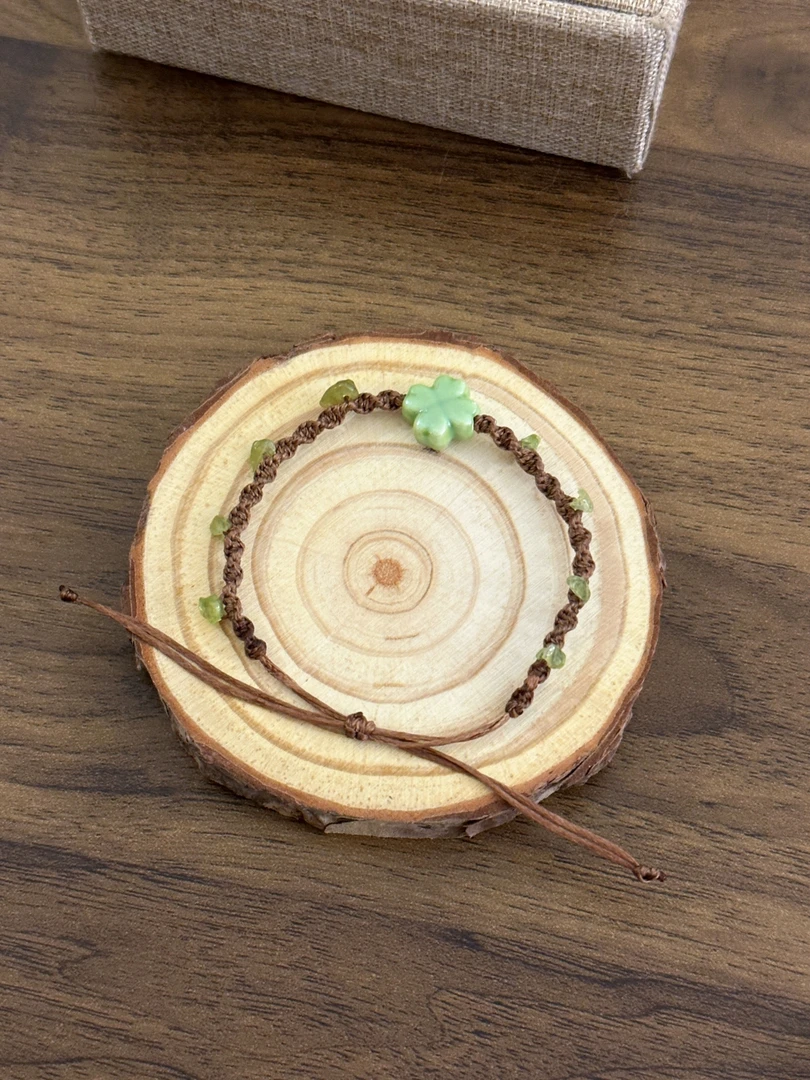 四叶草手绳手工自制diy编绳材料包简约小众送女生闺蜜情侣礼物