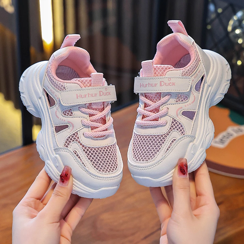 2025新款儿童镂空运动鞋透气单网夏季不闷脚凉快男女童校园凉鞋