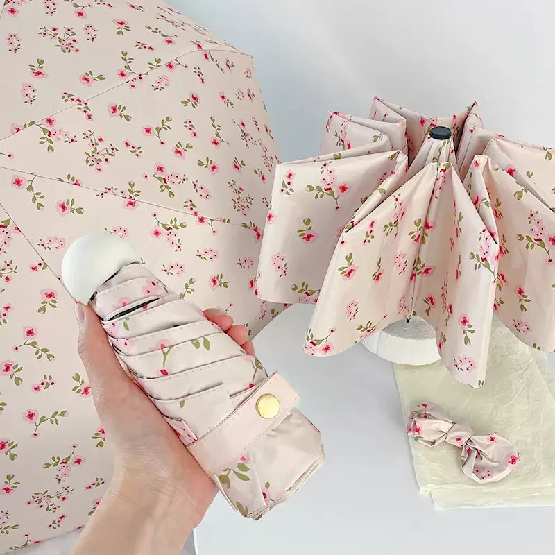 小清新小巧便携雨伞两用女生防晒防紫外线晴雨伞