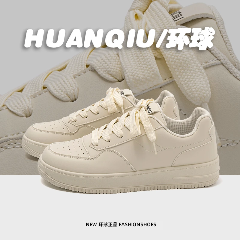 环球百搭小白鞋男2025新款夏季ins百搭厚底韩版小众学生时尚潮鞋