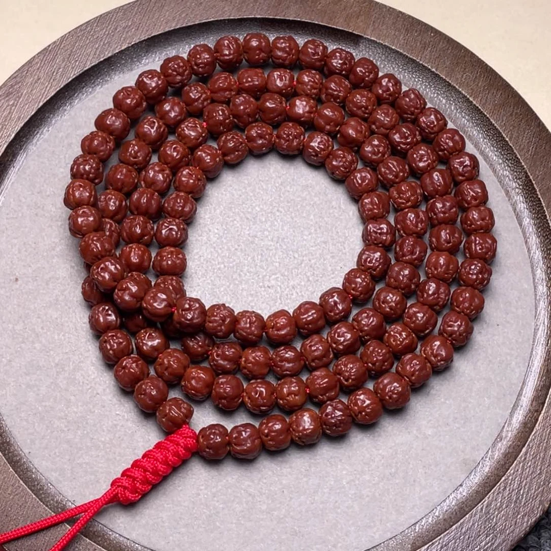 手串金刚菩提一**秋精品红串佛手108尺寸7.2不支持下水