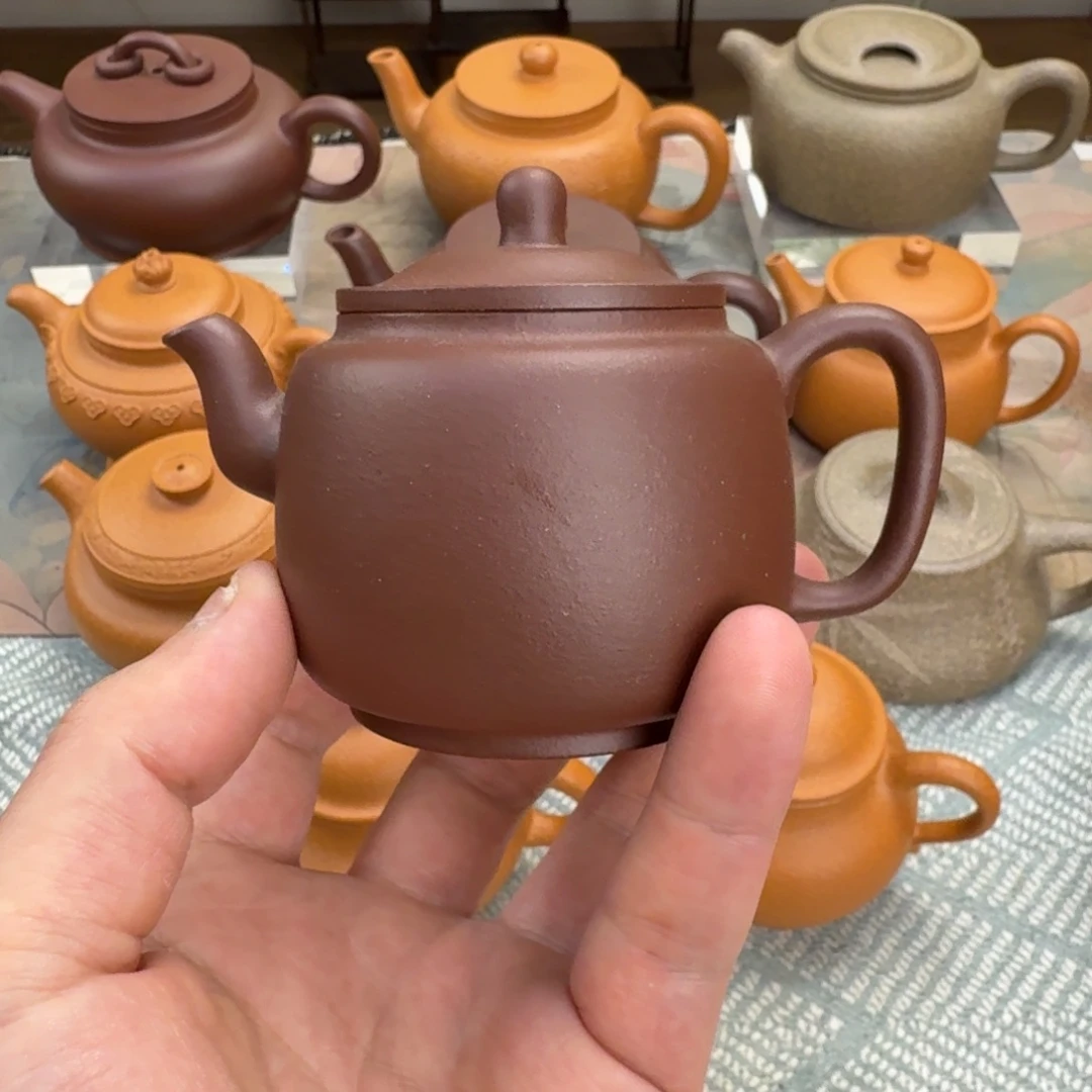 紫砂茶壶微瑕 黄龙源底槽青 120cc