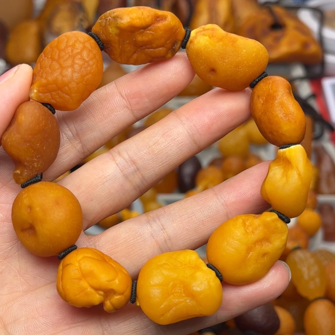 未镶嵌琥珀裸石天然蜜蜡手串