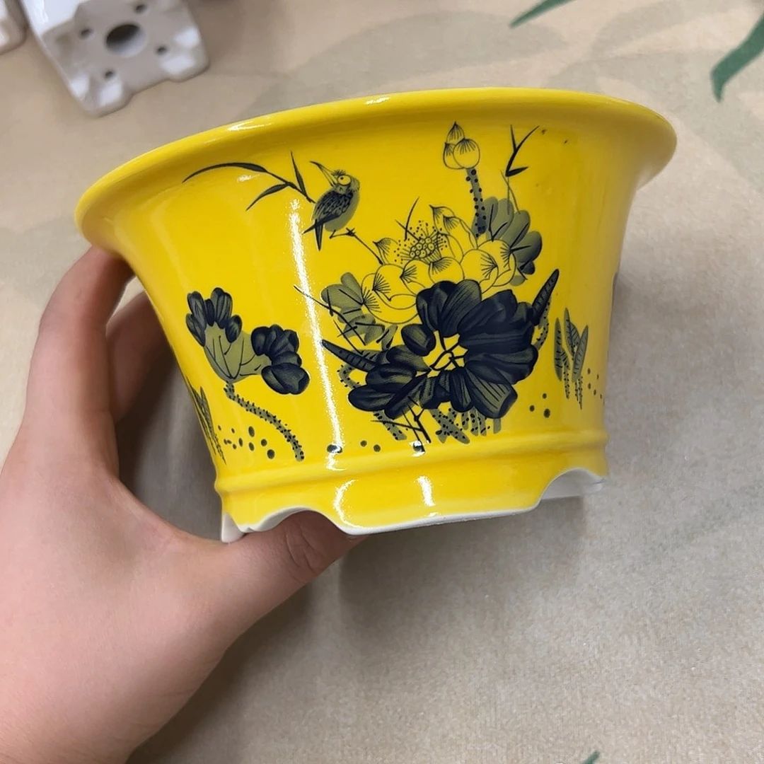 紫砂花盆887号瑕疵15/8cm