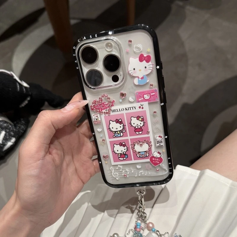 可爱四宫格大头贴kitty适用iPhone16Promax手机壳苹果15卡通1413