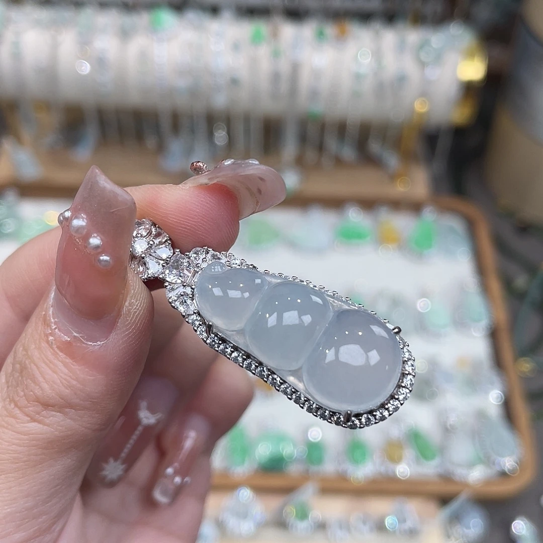 翡翠银S925镶嵌颈饰