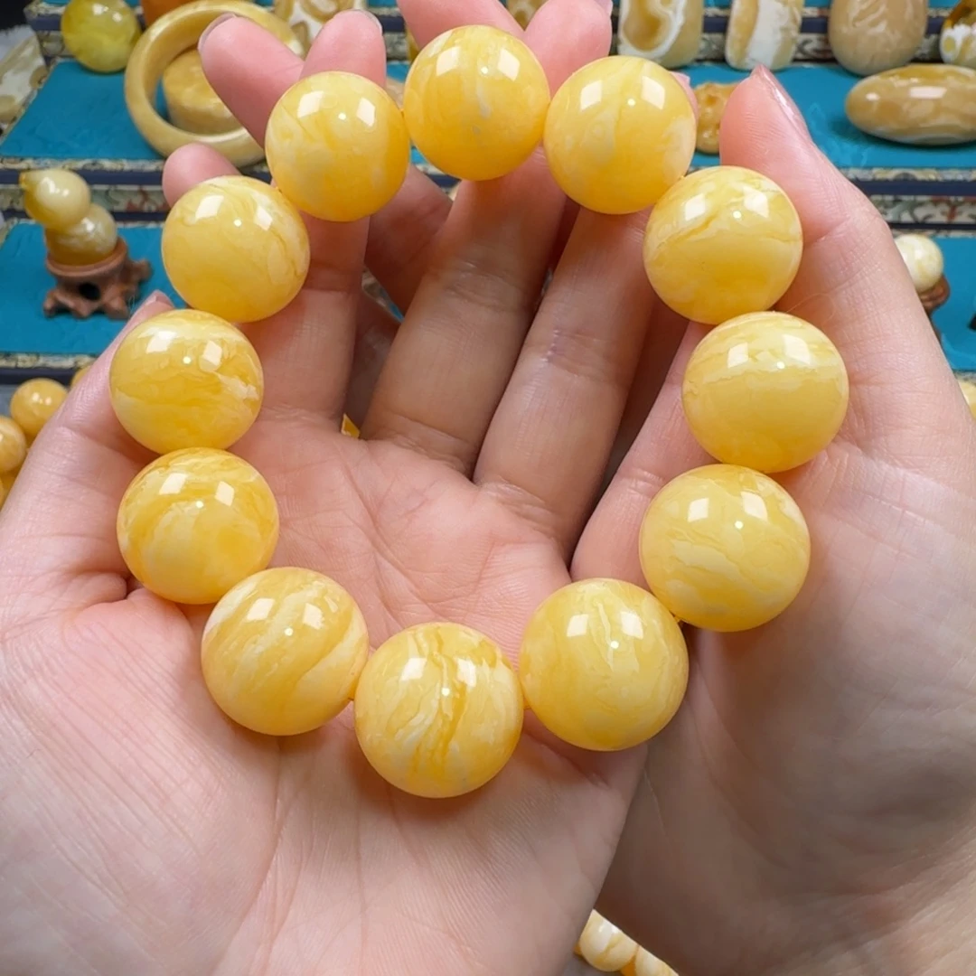 琥珀未镶嵌手链同料