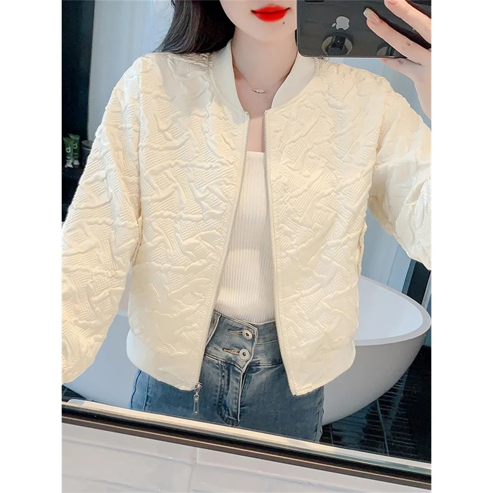 小香风短款外套女子2025秋季新款休闲百搭小时尚夹克棒球制服上衣