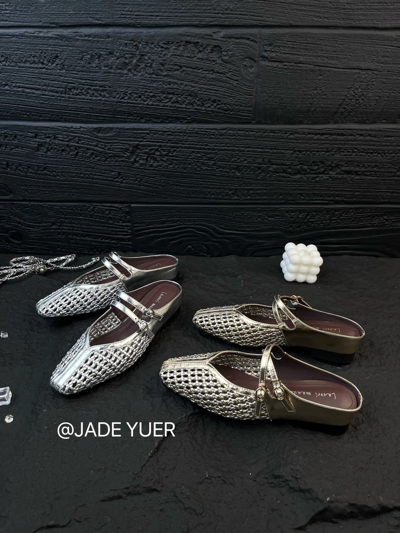 拖鞋女款2025新款爆款内增高拖鞋镂空透气双排扣拖鞋女鞋外穿4429