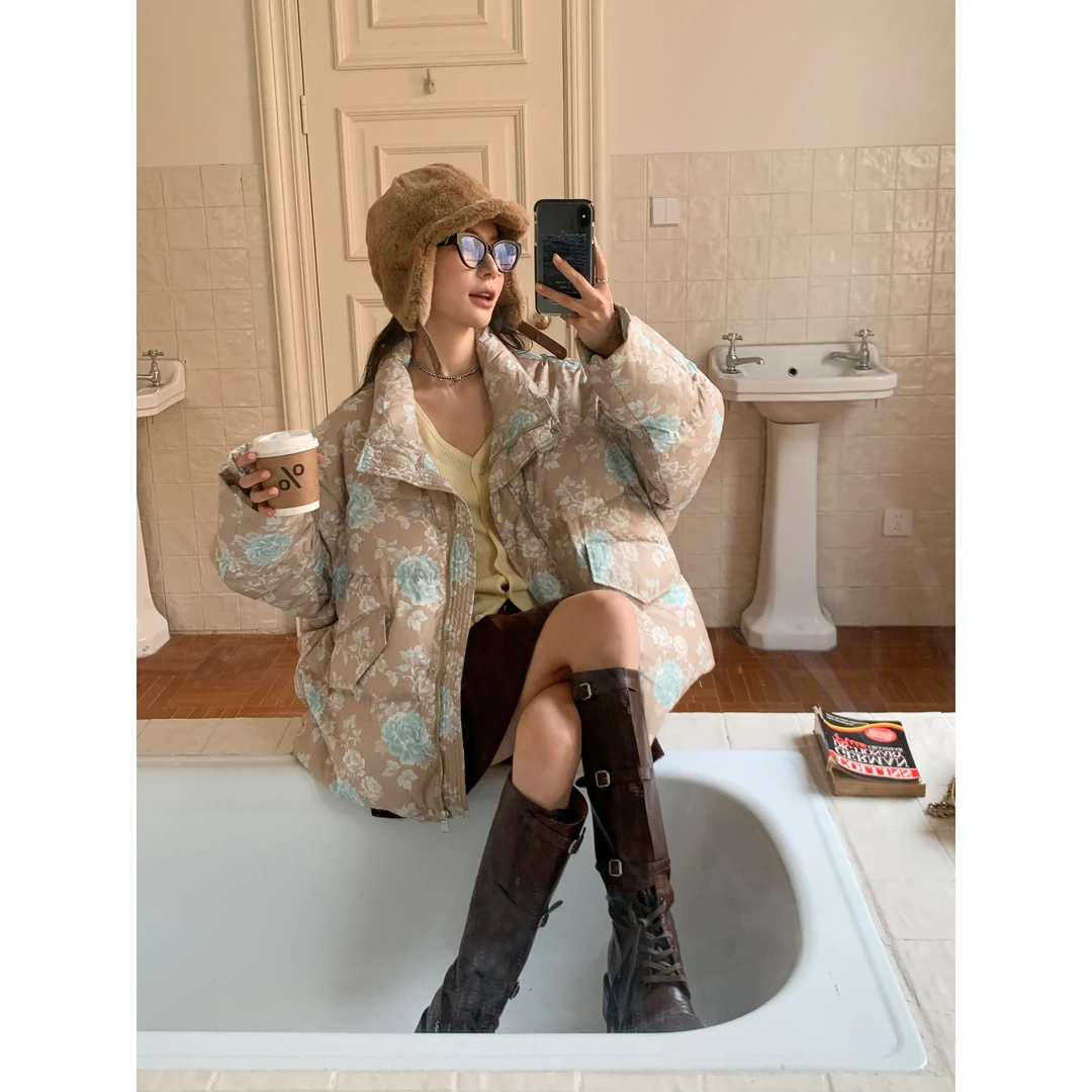 冬上新!【NUNO】复古花卉印花休闲保暖  51008-1#  ZCX