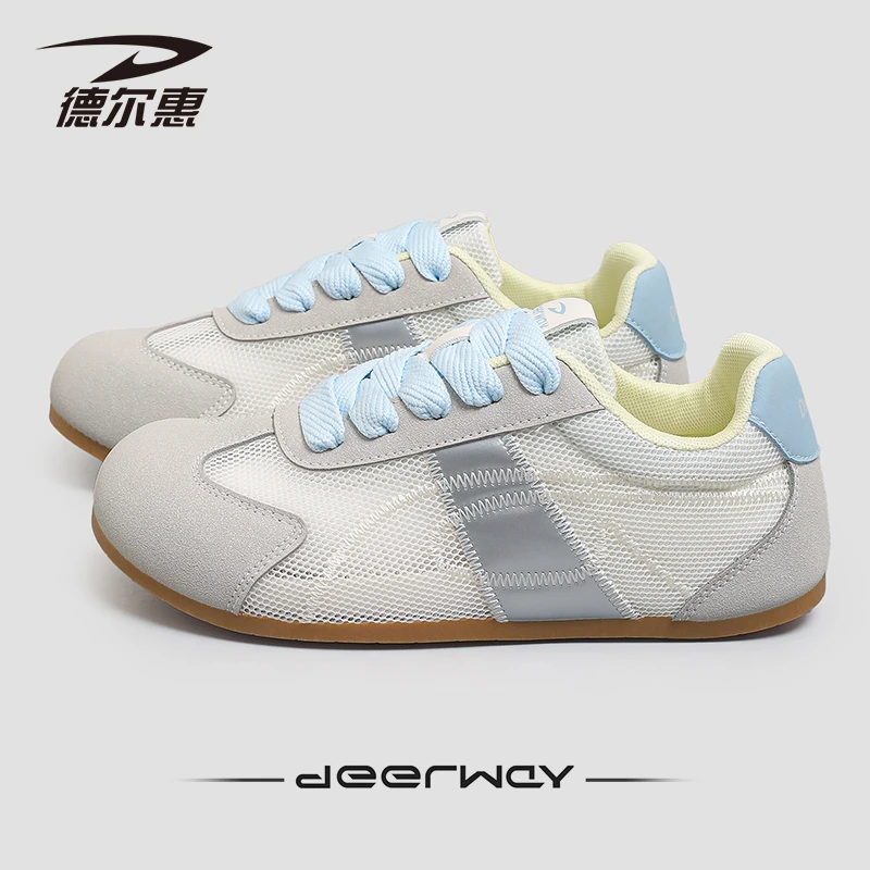 德尔惠云朵鞋子女款爆款2025夏季新款百搭板鞋网面百搭小众鞋子