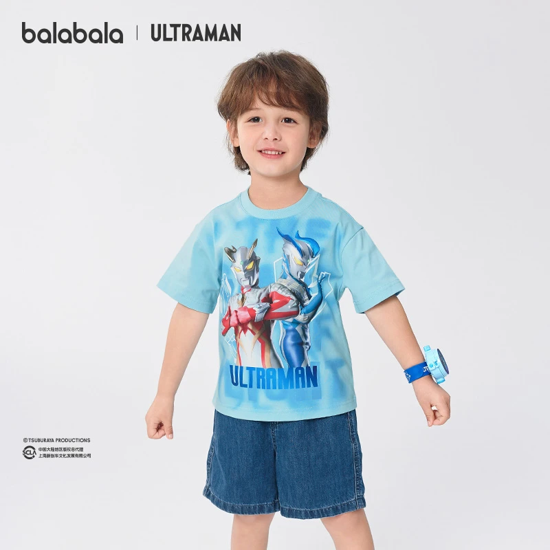 【奥特曼IP商场同款】巴拉巴拉童装儿童短袖T恤2025夏新款男大童