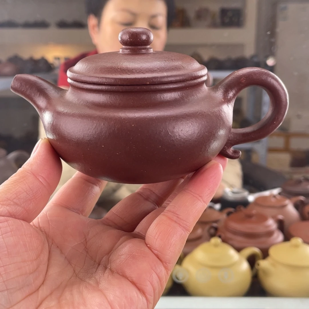 紫砂茶壶平台底槽清仿古170cc