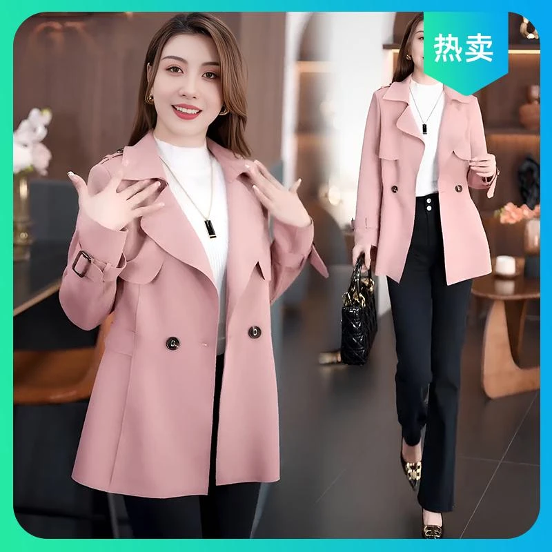 短款风衣外套女士春秋款2025新款爆款中长款时尚洋气今年流行大衣