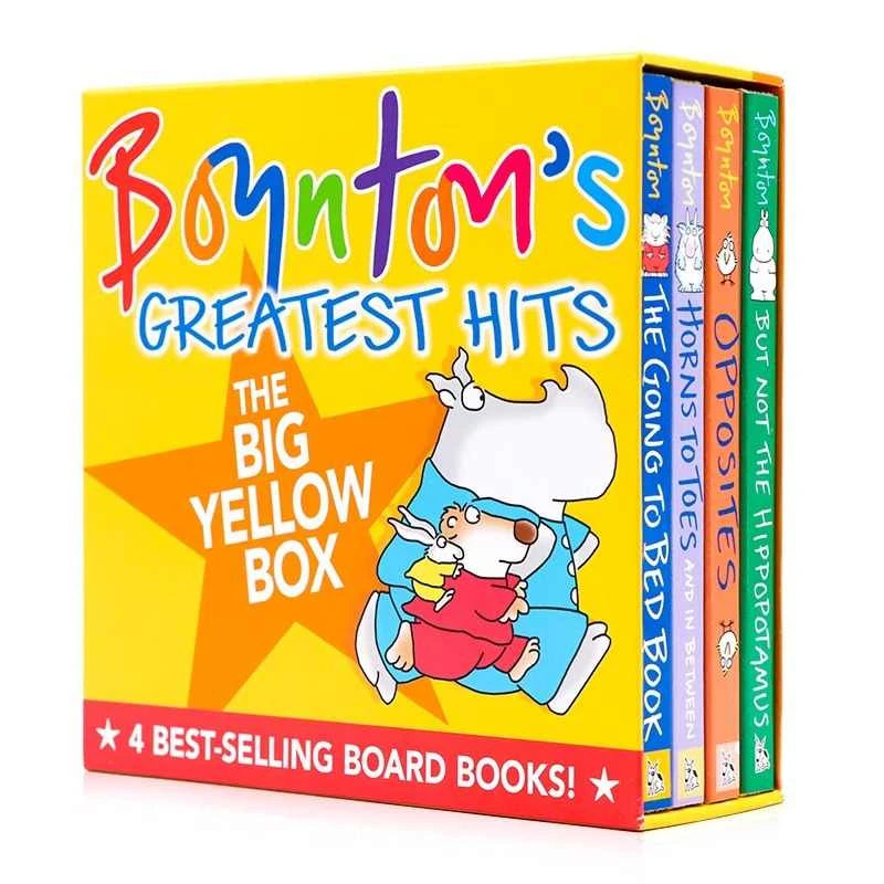 故事宝盒桑德拉博因顿纸板书4册The Going to Bed Book Opposites