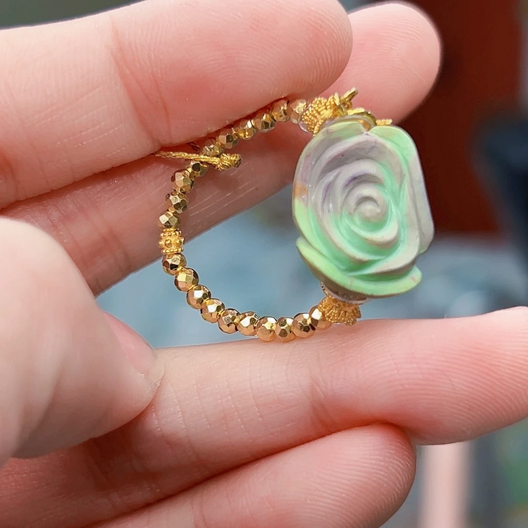 绿松石珠宝奇石18K金镶嵌