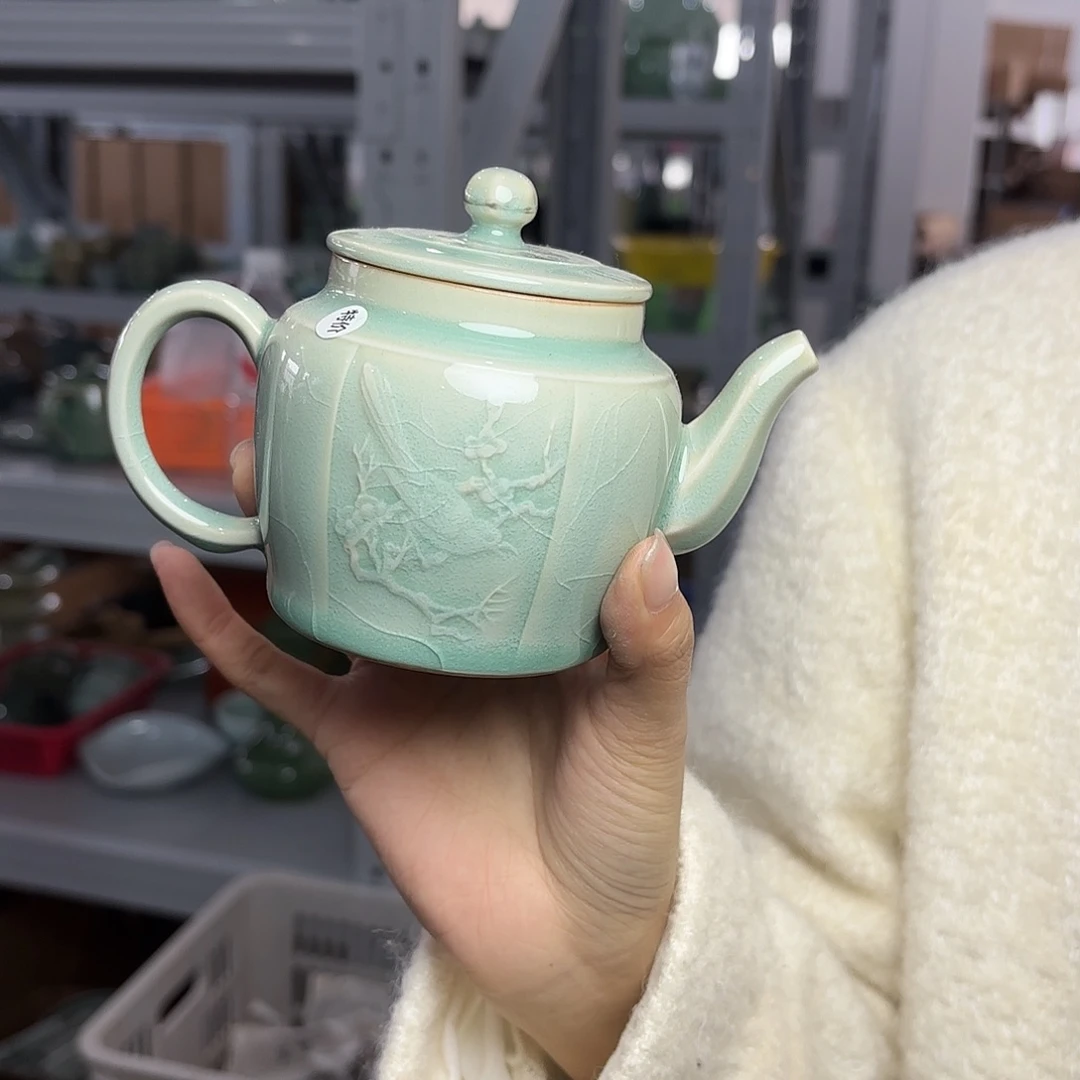 龙泉云间青瓷小米茶器