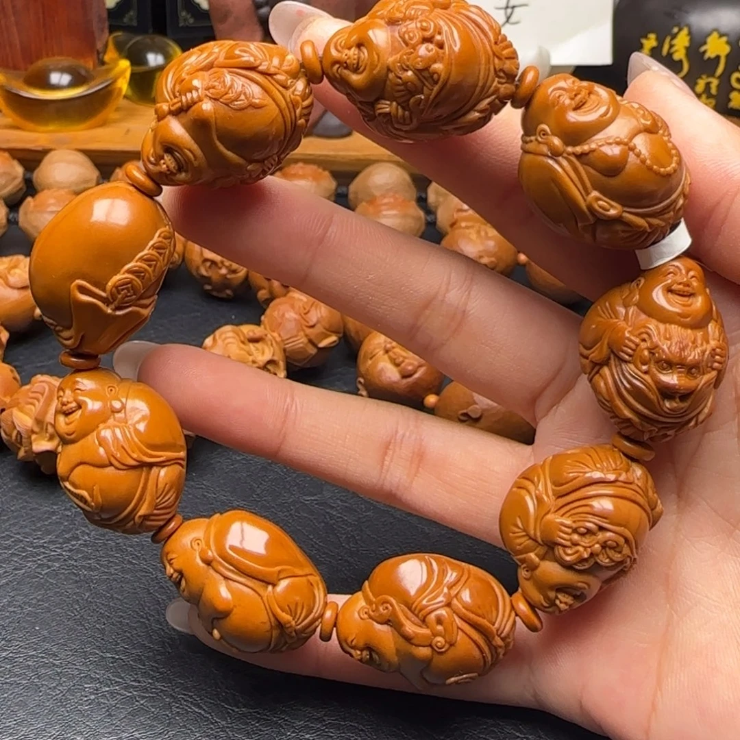 橄榄核手串/手链光背弥勒