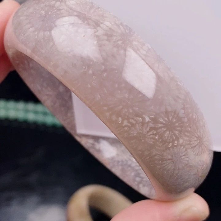 未镶嵌手镯硅化玉55.7