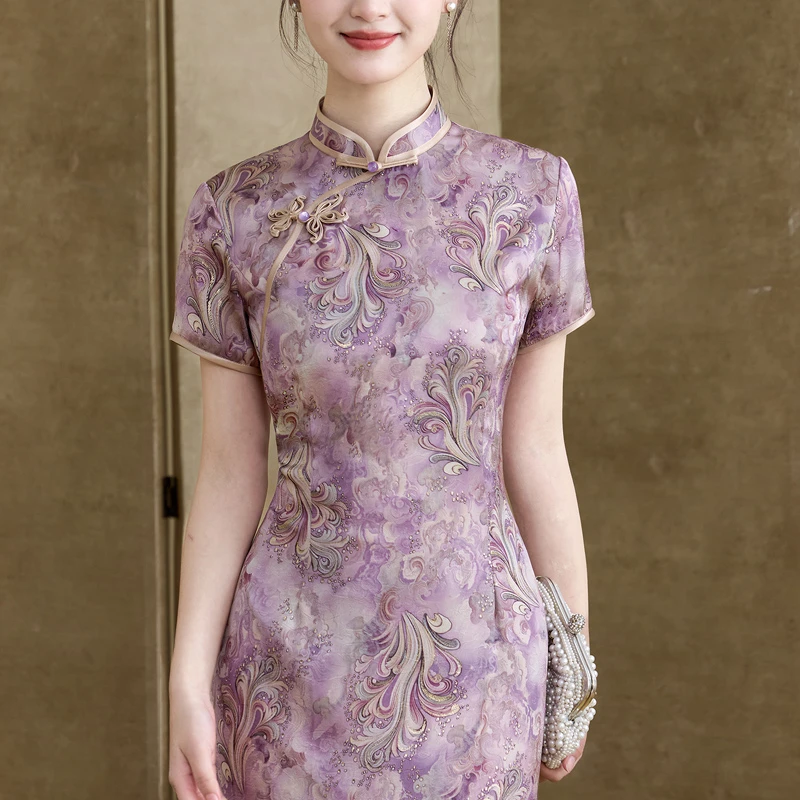 高端新中式旗袍绝美2025新款晚礼服老上海日常可穿夏季宴会连衣裙