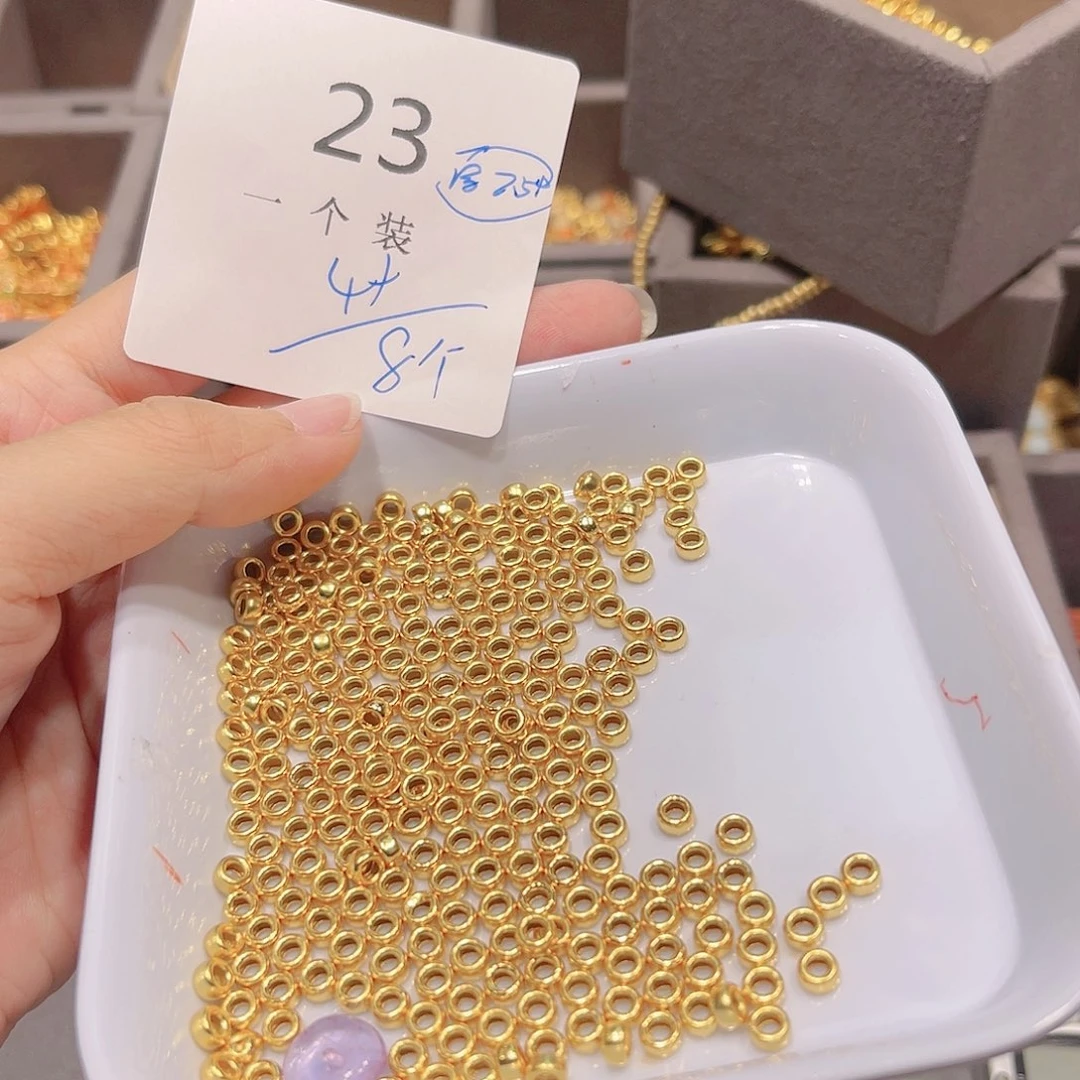 水晶珠宝半成品银S925镀金镶嵌23