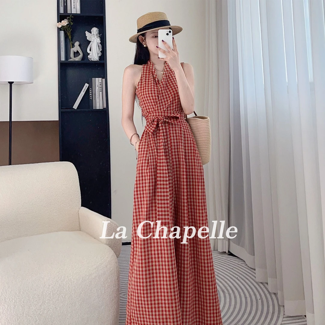 拉夏贝尔25现货青苍夏时尚显瘦格子设计修身上衣+裤子 2550 LQC