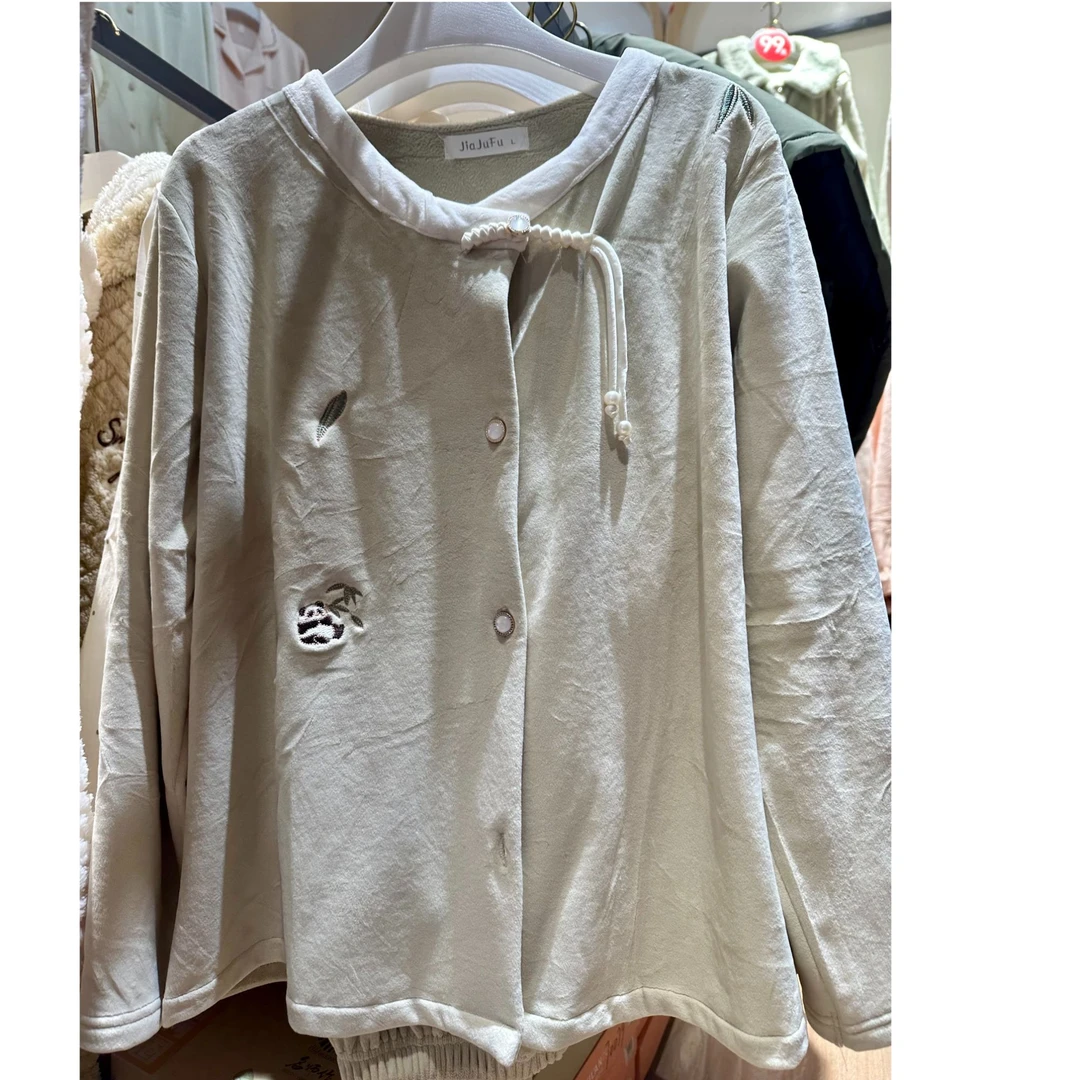 新中式海岛绒睡衣