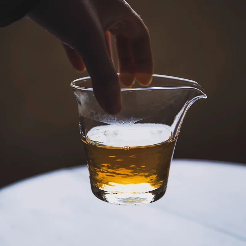 元无高硼硅玻璃公道杯2025新款鹰嘴宽口无耳分茶器耐高温家用茶具