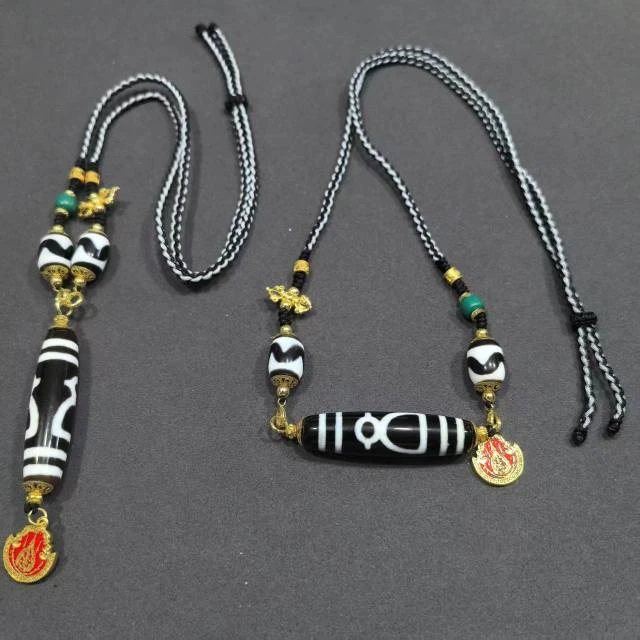【曹美丽精选】 H81683-玛瑙diy脖挂（财主）-多样性发其一-12*48mm