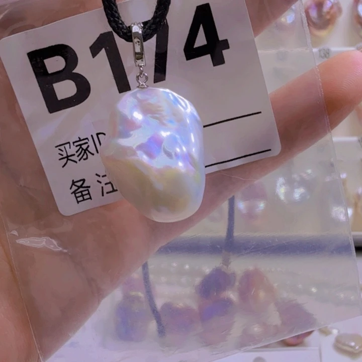 淡水珍珠银S925镶嵌颈饰