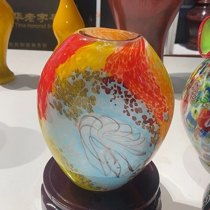 琉璃点彩拉花琉璃瓶