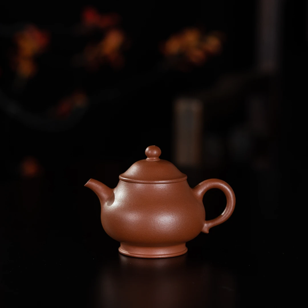 伯俊卣式壶 陈洁制 40目老朱砂 135cc 家用紫砂壶