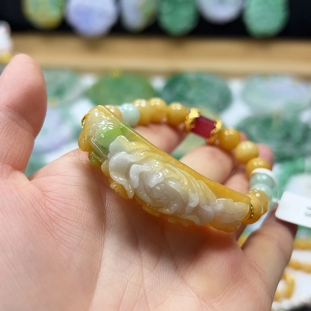 翡翠未镶嵌手链手牌
