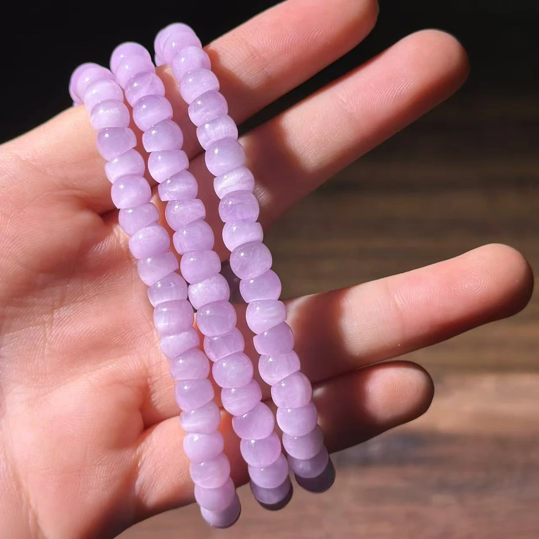 Sj0615 紫色锂辉 石单圈手链 多样性发其一