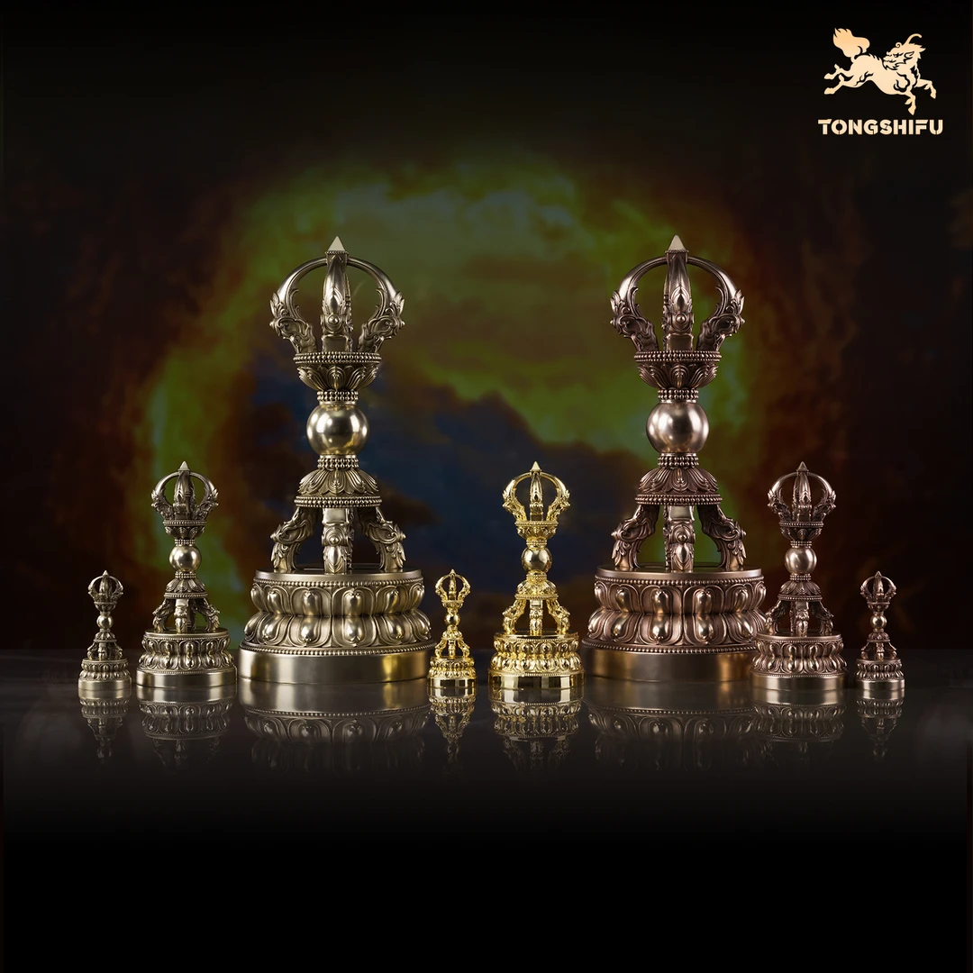 铜师傅《金刚杵》客厅桌面黄铜紫铜金刚杵摆件 家居装饰工艺品