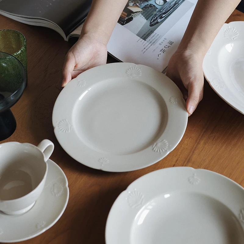 【瑕疵】Camus say白贝系列-9英寸平盘 22.8×2.4cm