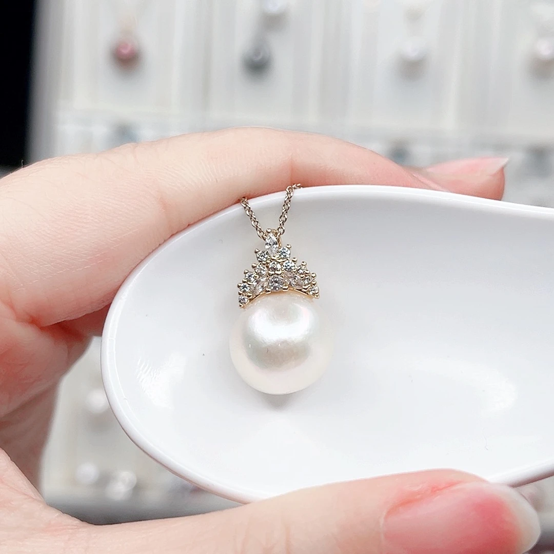 合金淡水珍珠吊坠(赠链)