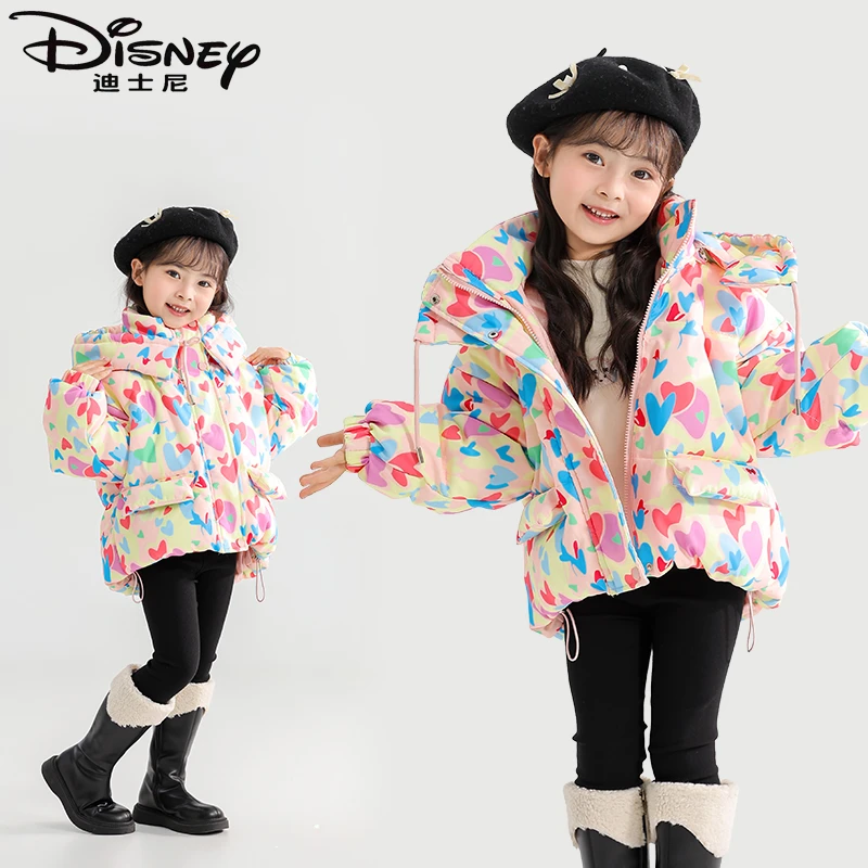 Disney/迪士尼女童羽绒服冬季新款宝宝潮流韩版加厚时尚洋气连帽