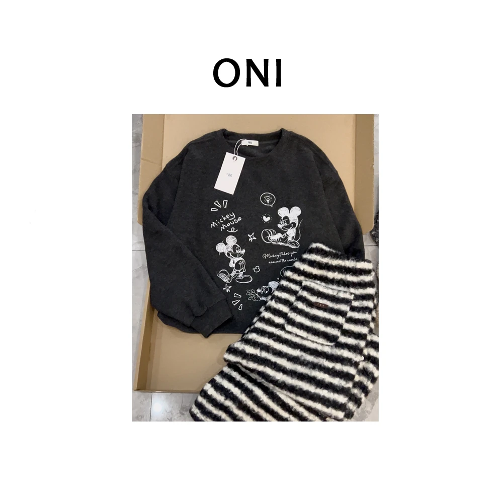 OUNI “ 拉格朗冬日 “ eg*g~东大门毛巾棉卡通上衣-