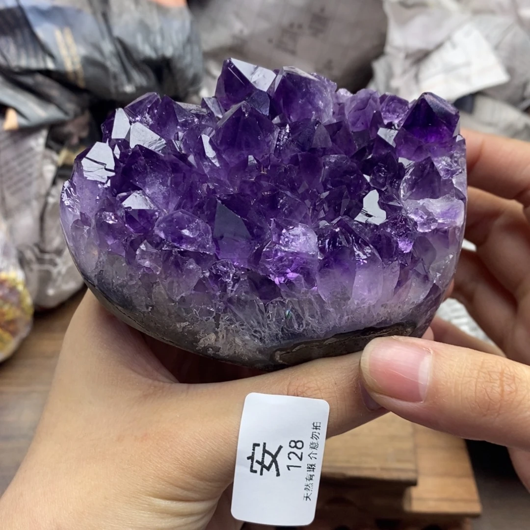 未镶嵌紫晶珠宝半成品