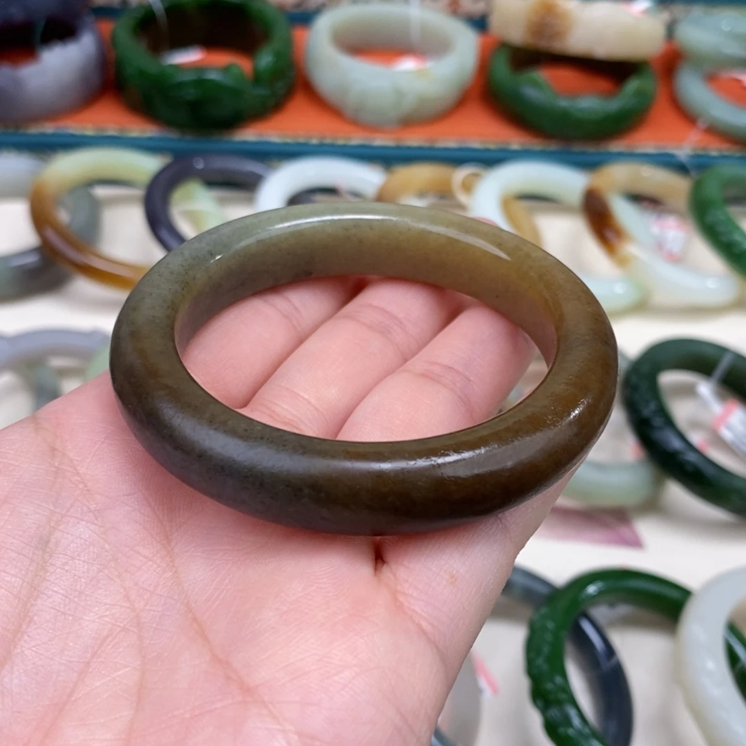 和田玉未镶嵌手镯54.7