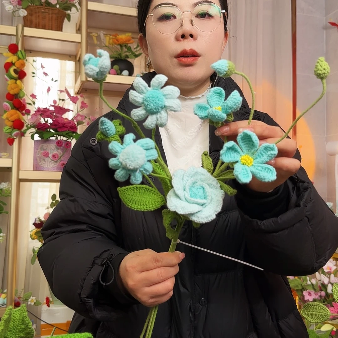 手工钩织设计花束