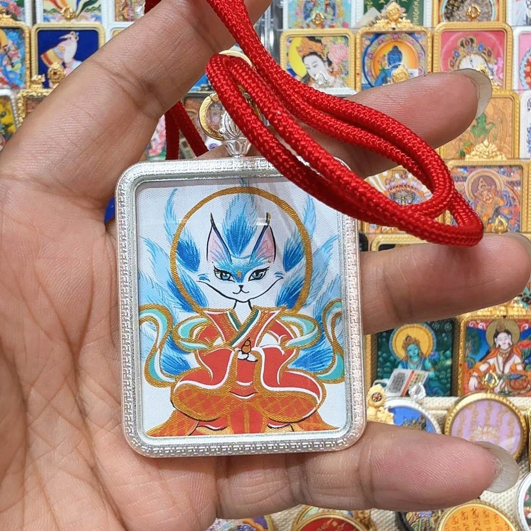 吊坠风**月纯手绘唐卡非遗文化