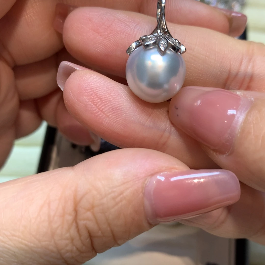 海水珍珠颈饰银S925镶嵌