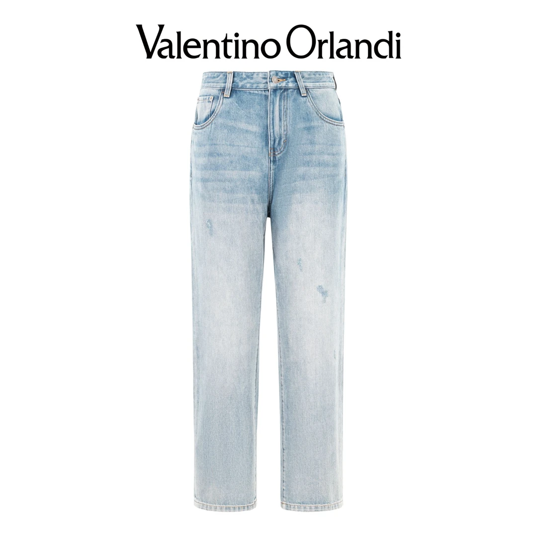 Valentino orlandi男士春季时尚百搭休闲牛仔裤