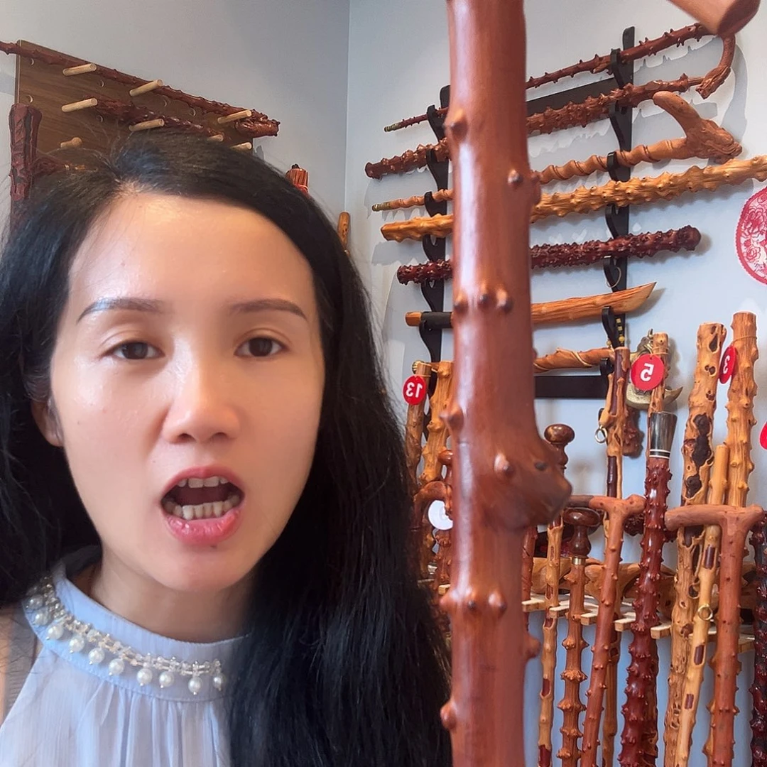 灰***带木檬子木拐杖精品