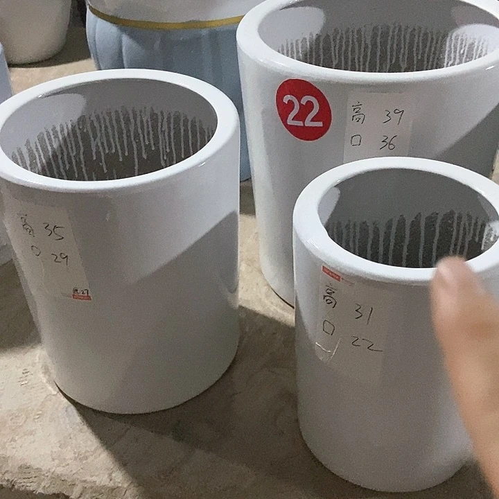 高温烧制直筒青花一套