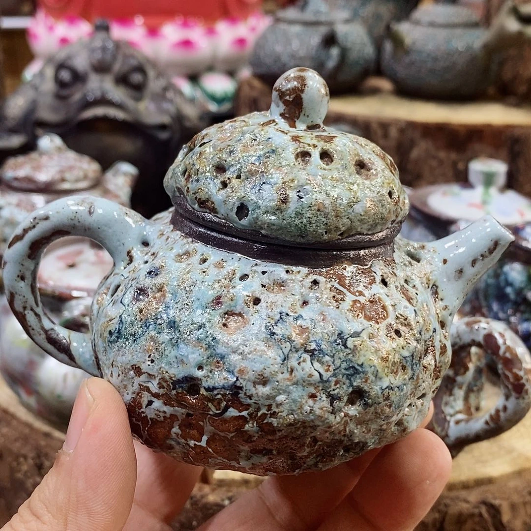 粗陶志野柴烧茶器